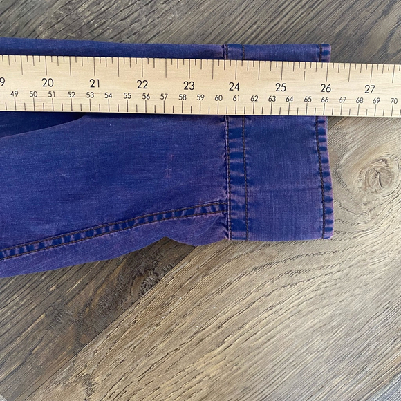 Robert Graham Jeans Button Up Shirt Large Blue Pink Long Sleeve Casual Acid Wash - Picture 8 of 16